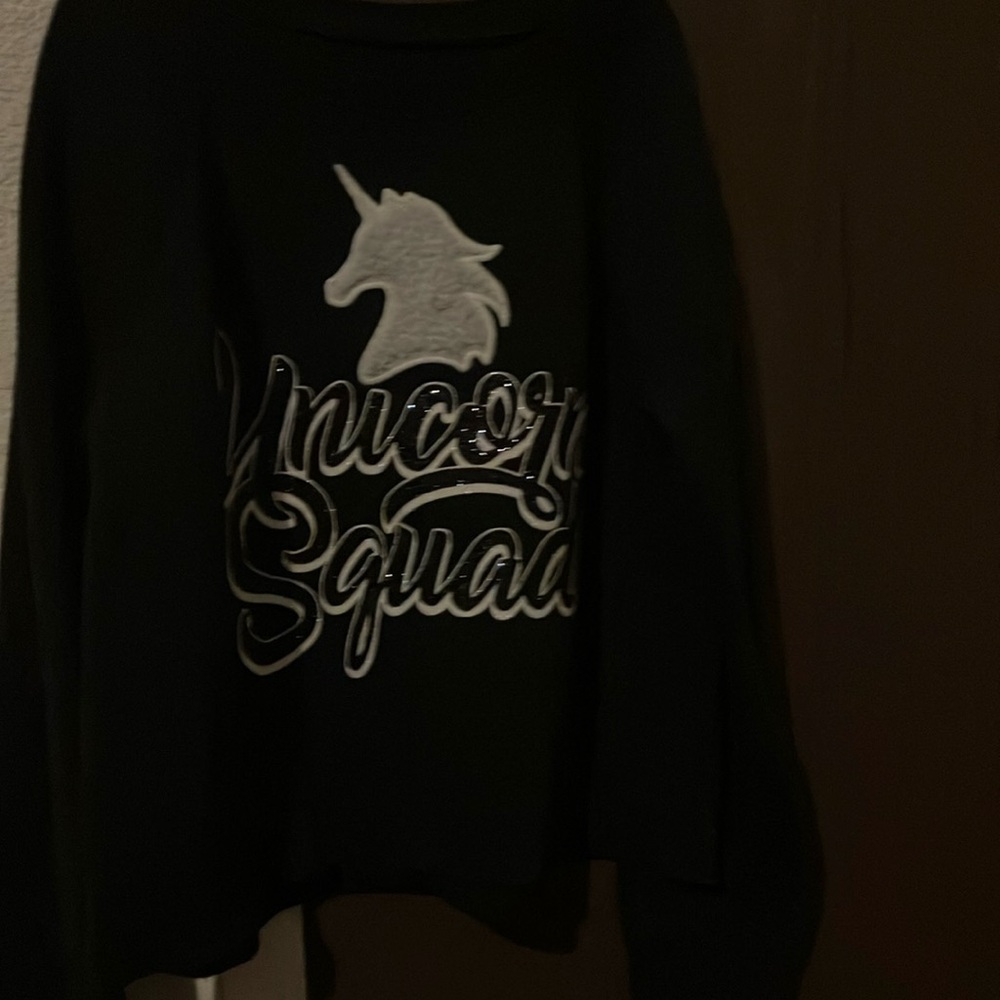 Unicorn Squad Black Sweatshirt